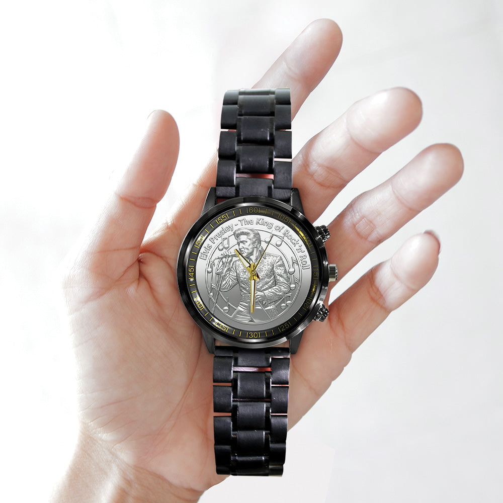 Elvis Presley Black Stainless Steel Watch - TANTN20388