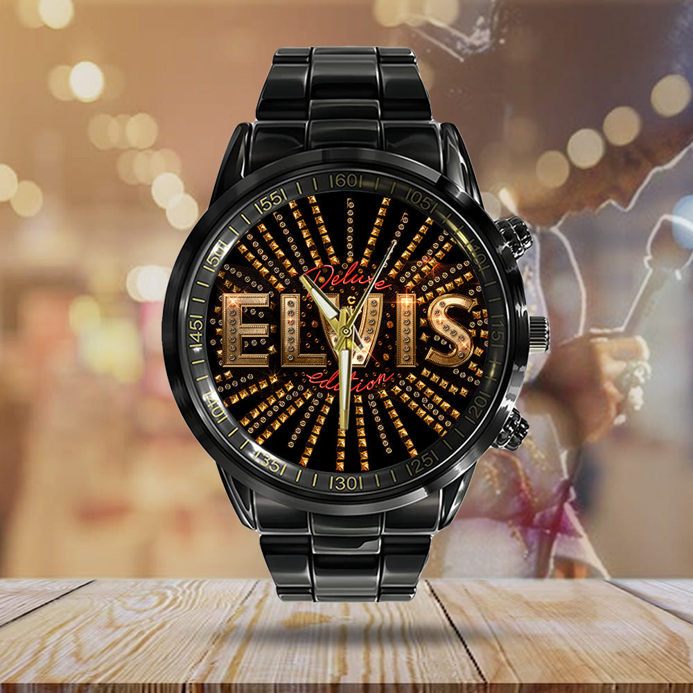 Elvis Presley Black Stainless Steel Watch - TANTN 5614