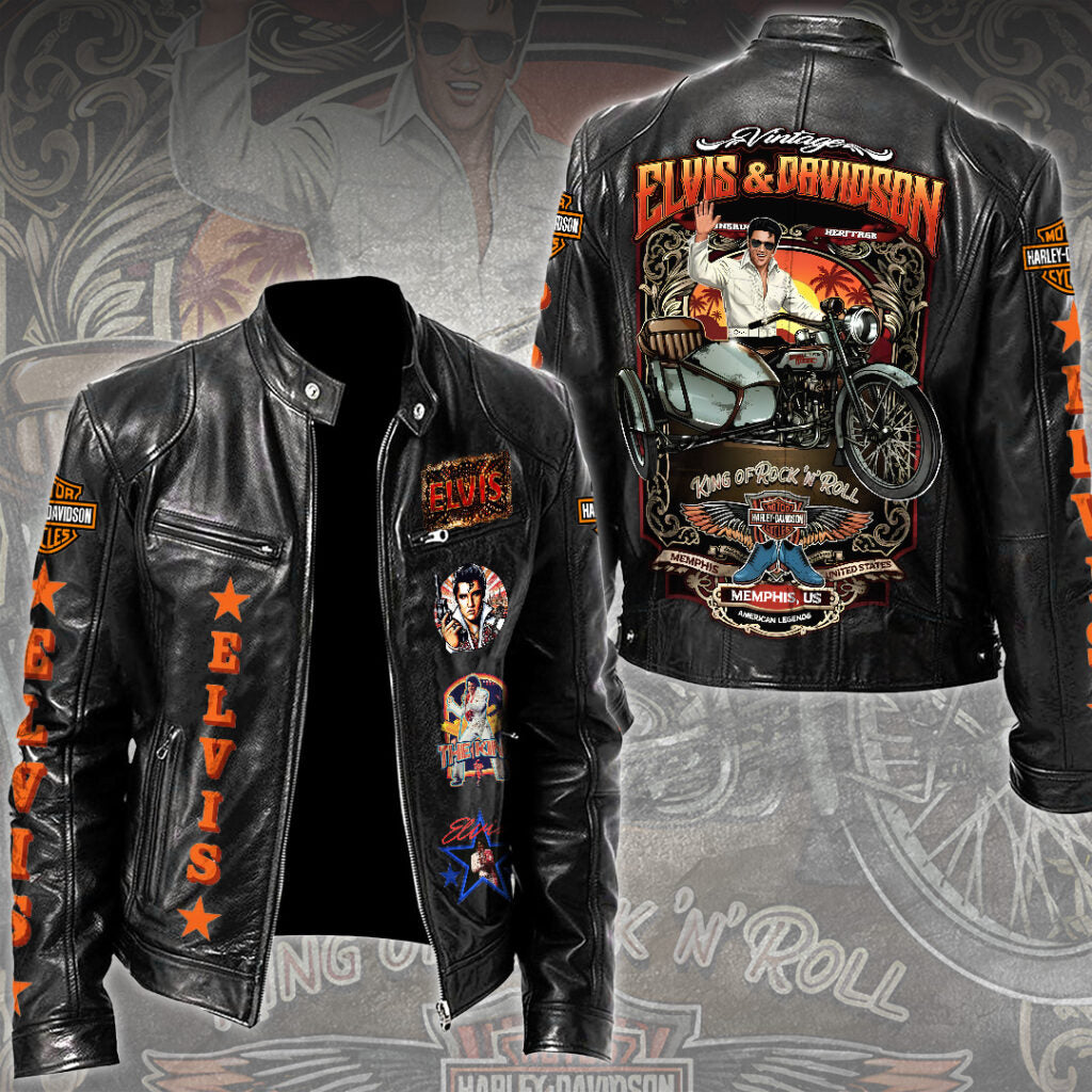Elvis Presley Motorcycle Leather Jacket – TMTHU3006