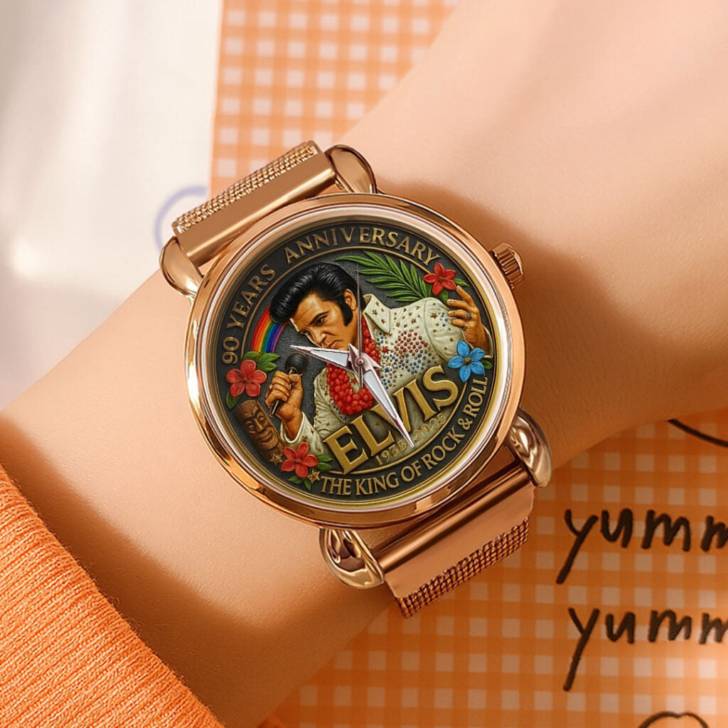 Elvis Presley 90 Years Mesh Strap Quartz Watch - TMTHU3770