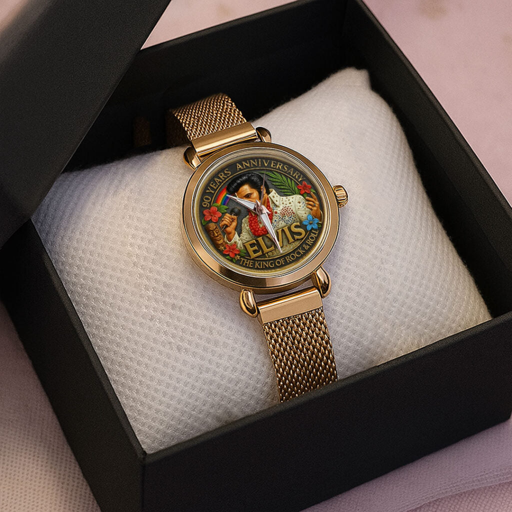 Elvis Presley 90 Years Mesh Strap Quartz Watch - TMTHU3770