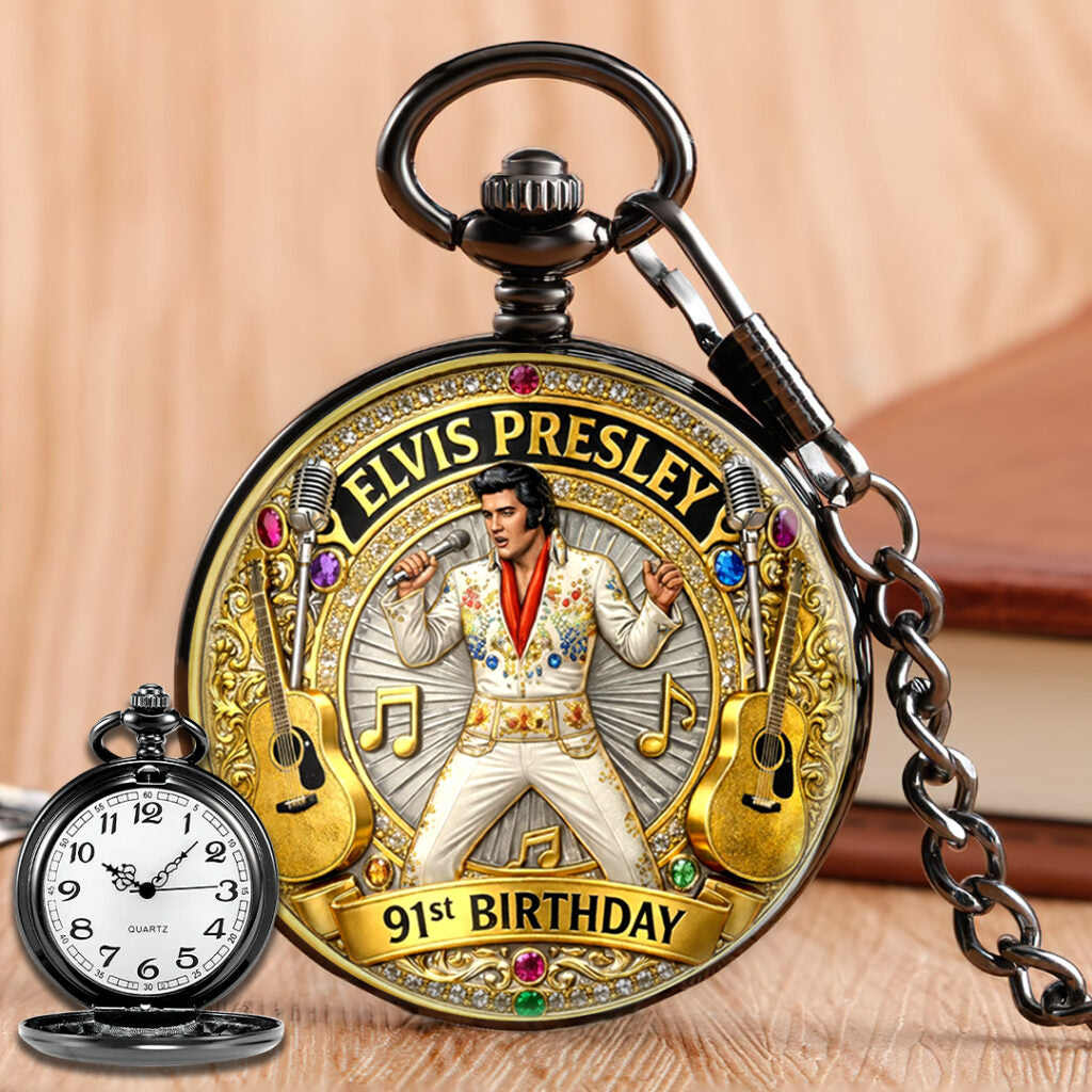 Elvis Presley 91st Anniversary Pocket Watch - HOATT16047