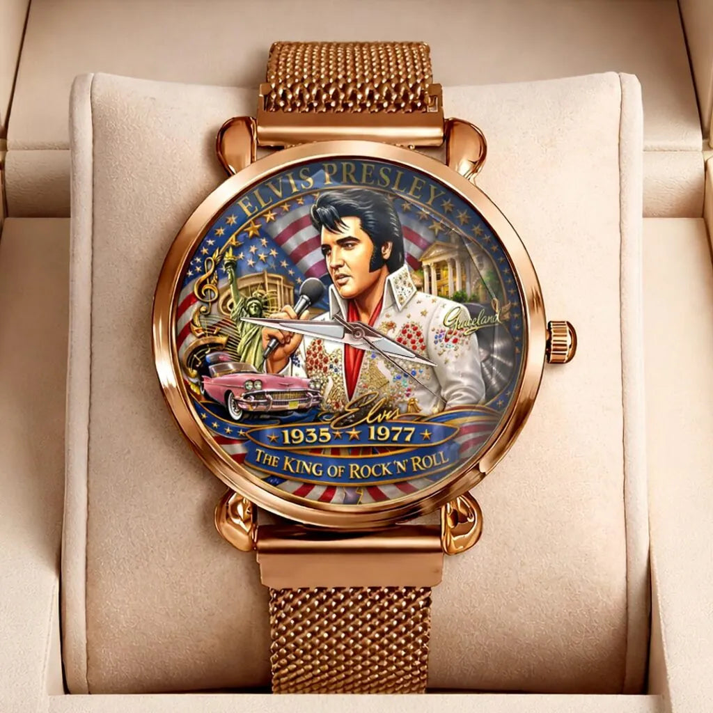 Elvis Presley Mesh Strap Quartz Watch - HOATT19479