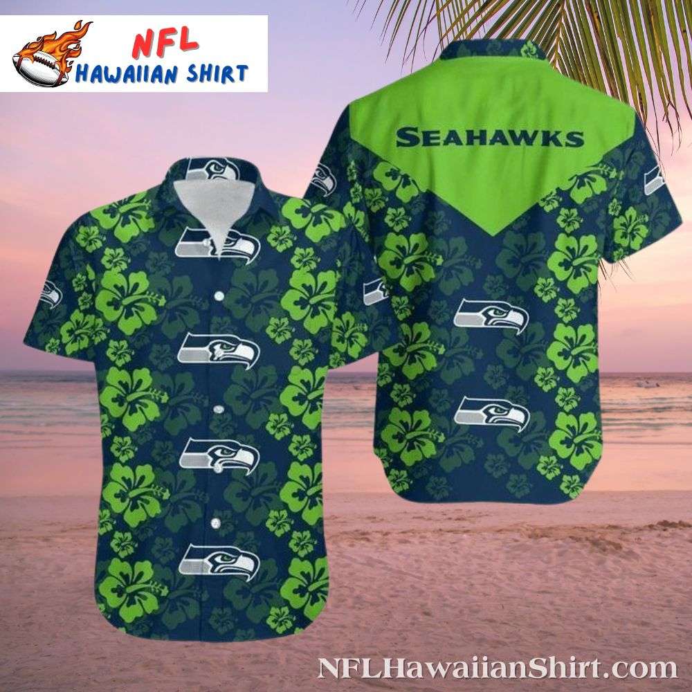 Emerald Rush Seattle Seahawks Floral Crest Shirt