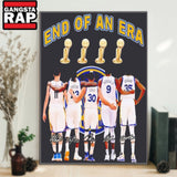 End Of An Era Golden State Warriors NBA Signature Poster Canvas Art