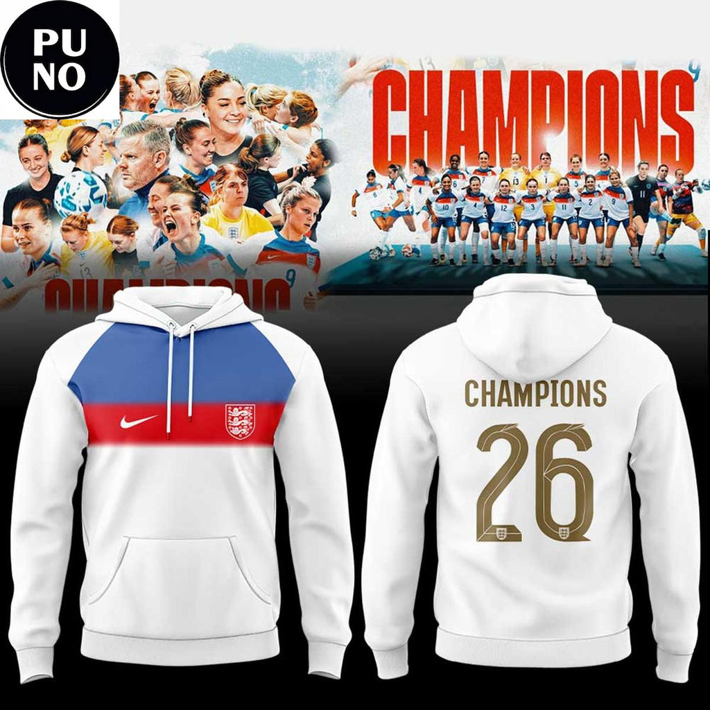 England Lionesses 2026 European Deaf Futsal Champions Hoodie T-Shirt