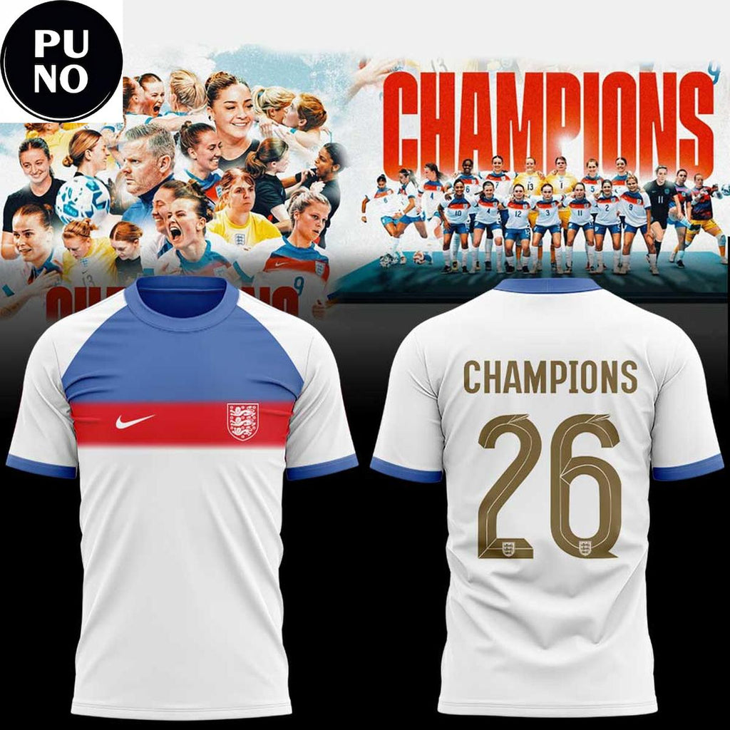 England Lionesses 2026 European Deaf Futsal Champions Hoodie T-Shirt