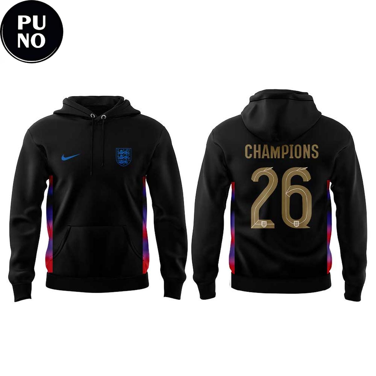 England Lionesses 2026 European Deaf Futsal Champions Hoodie T-Shirt