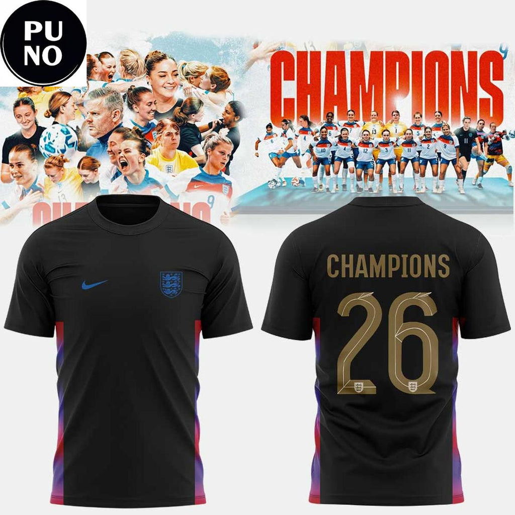 England Lionesses 2026 European Deaf Futsal Champions Hoodie T-Shirt