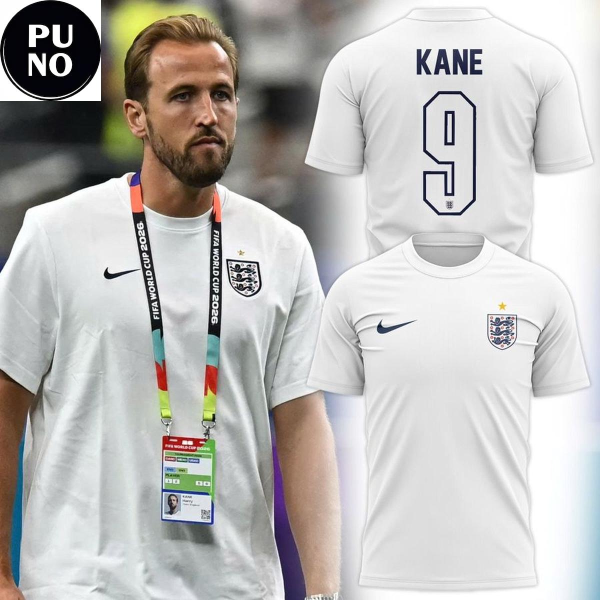 England National Soccer Harry Kane World Cup 2026 Shirt