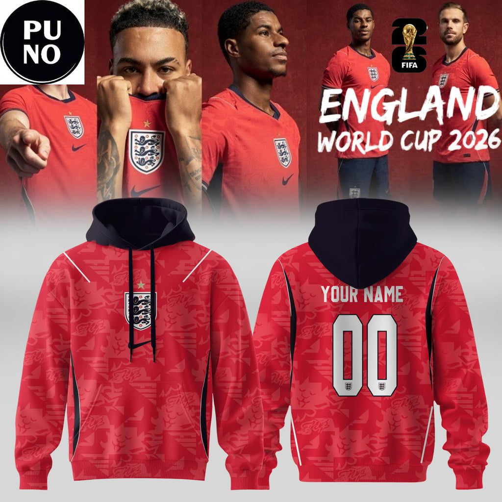 England Soccer Team FIFA World Cup 2026 Personalized Hoodie T-Shirt