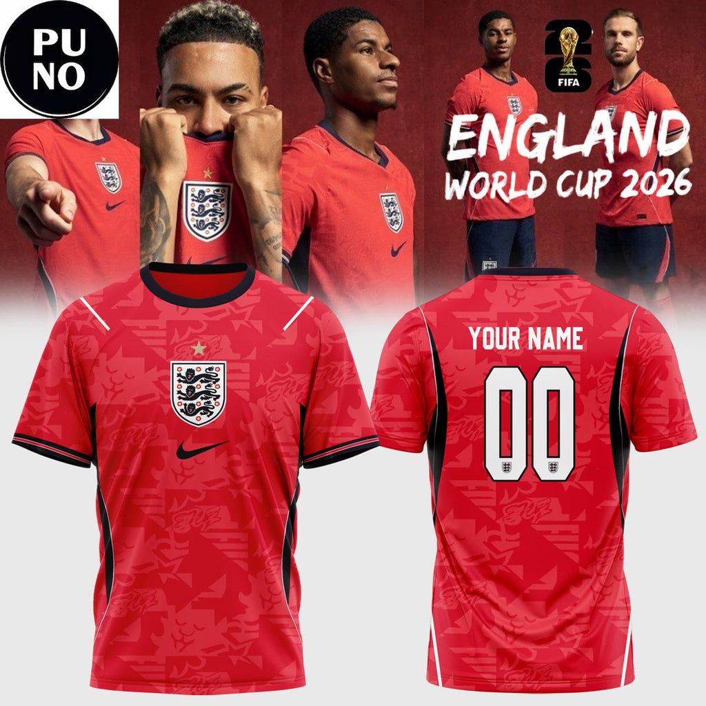 England Soccer Team FIFA World Cup 2026 Personalized Hoodie T-Shirt