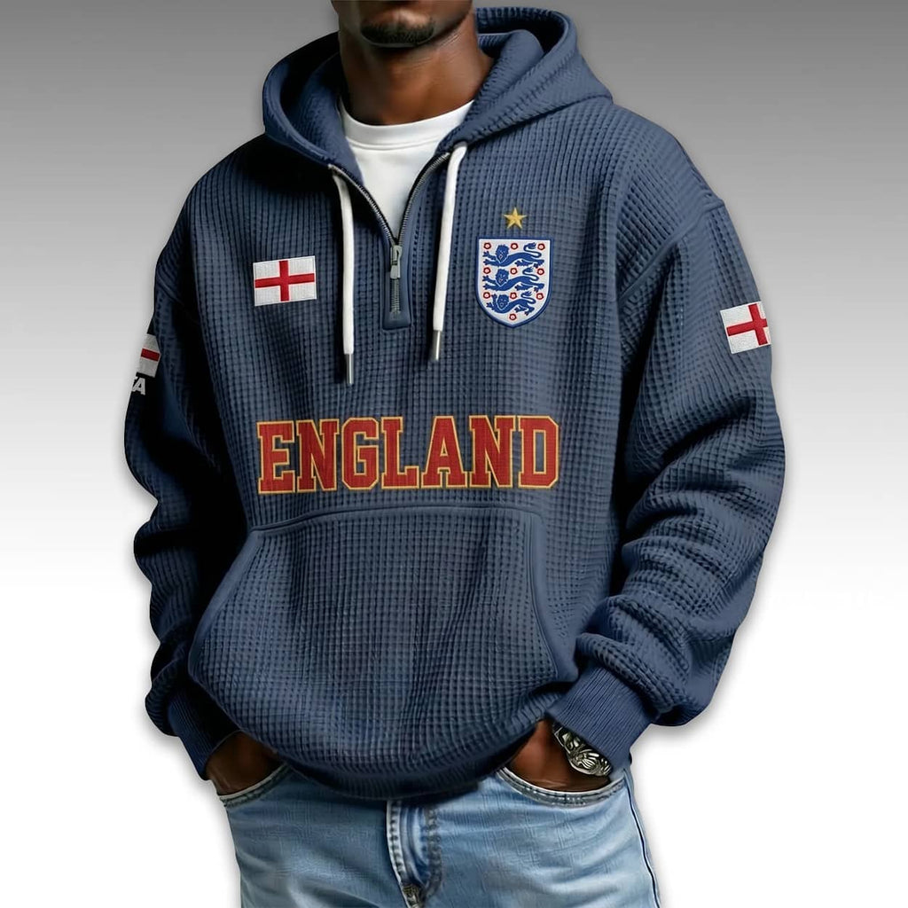 England World Cup 2026 Waffle Quarter Zip Hoodie