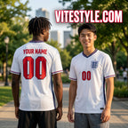 England Team World Cup Custom Name Number Jersey