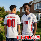 England Team World Cup Custom Name Number Jersey