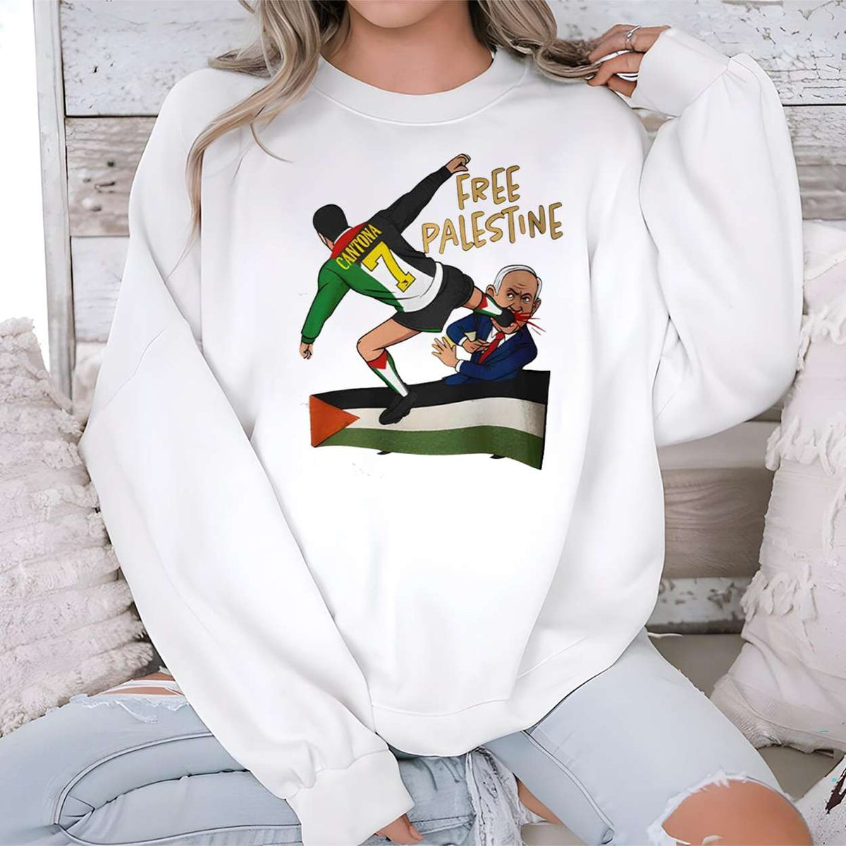 Eric Cantona Free Palestine Shirt