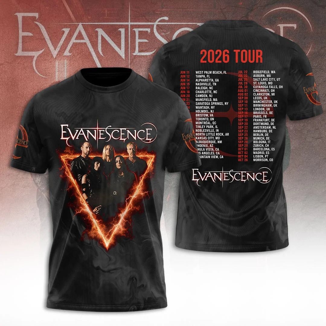Evanescence Tour 2026 3D Apparel – TANTN25519