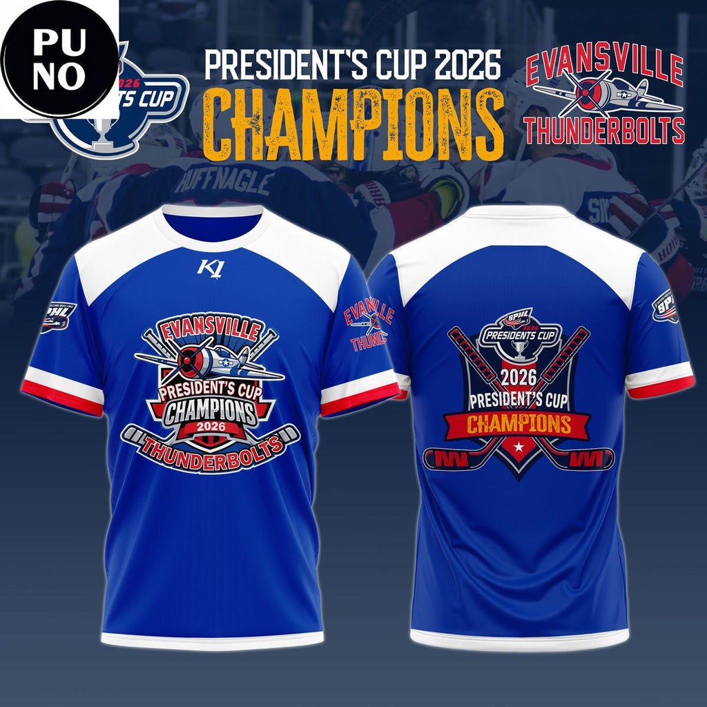 Evansville Thunderbolts President's Cup Champions 2026 Hoodie T-Shirt