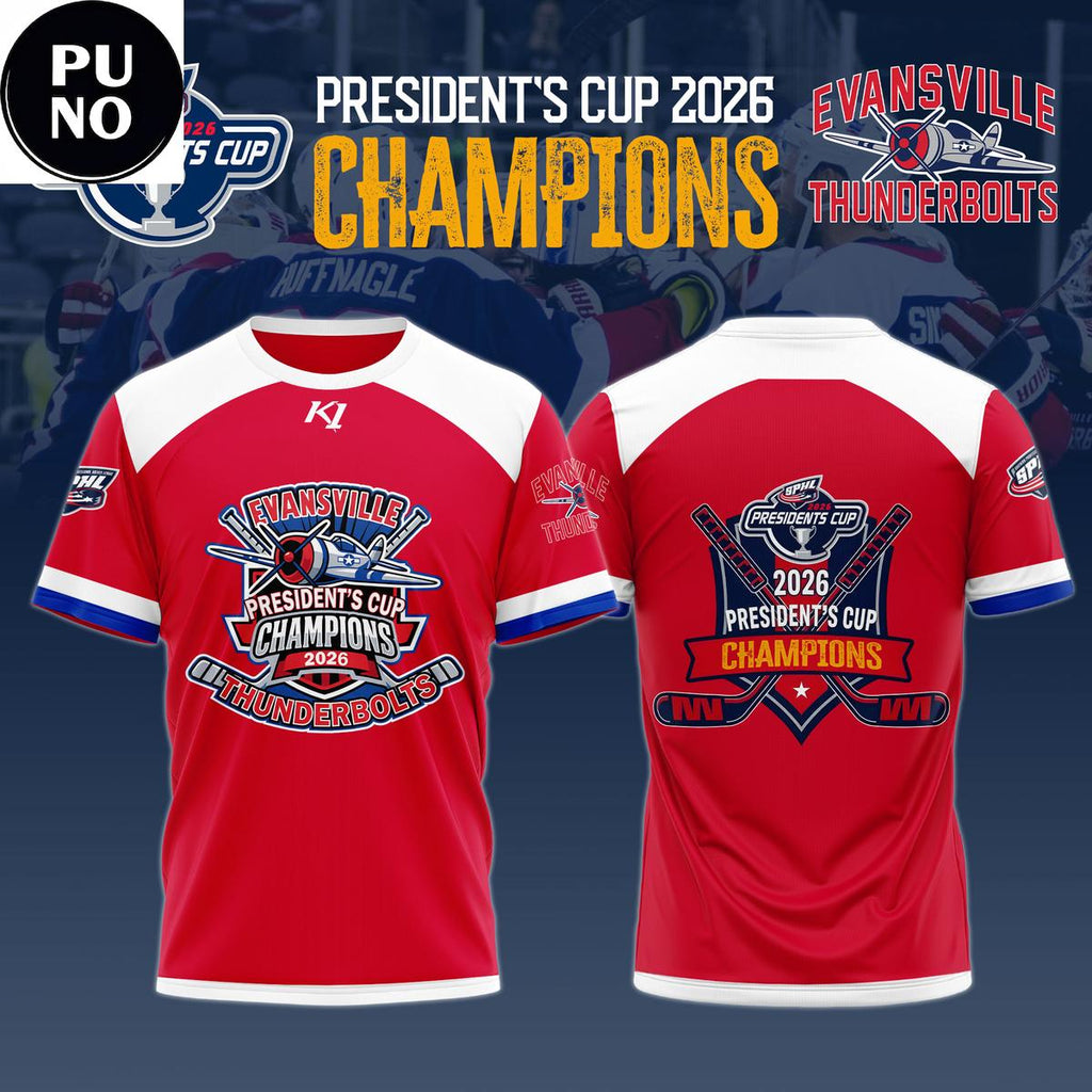 Evansville Thunderbolts President's Cup Champions 2026 Hoodie T-Shirt