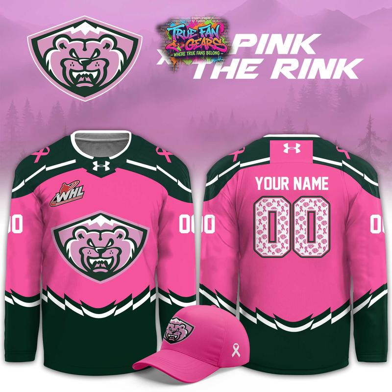 Everett Silvertips 2026 Pink The Rink New Special Custom Hockey Jersey