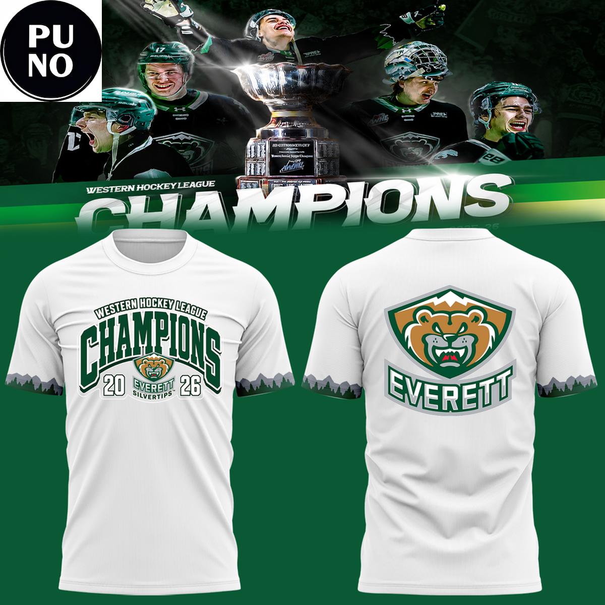 Everett Silvertips 2026 Western Hockey League Champions T-Shirt