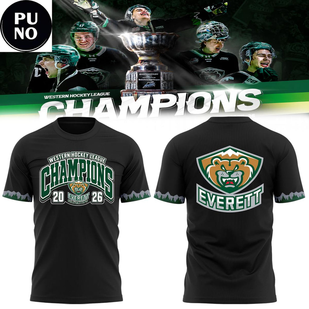 Everett Silvertips 2026 Western Hockey League Champions T-Shirt