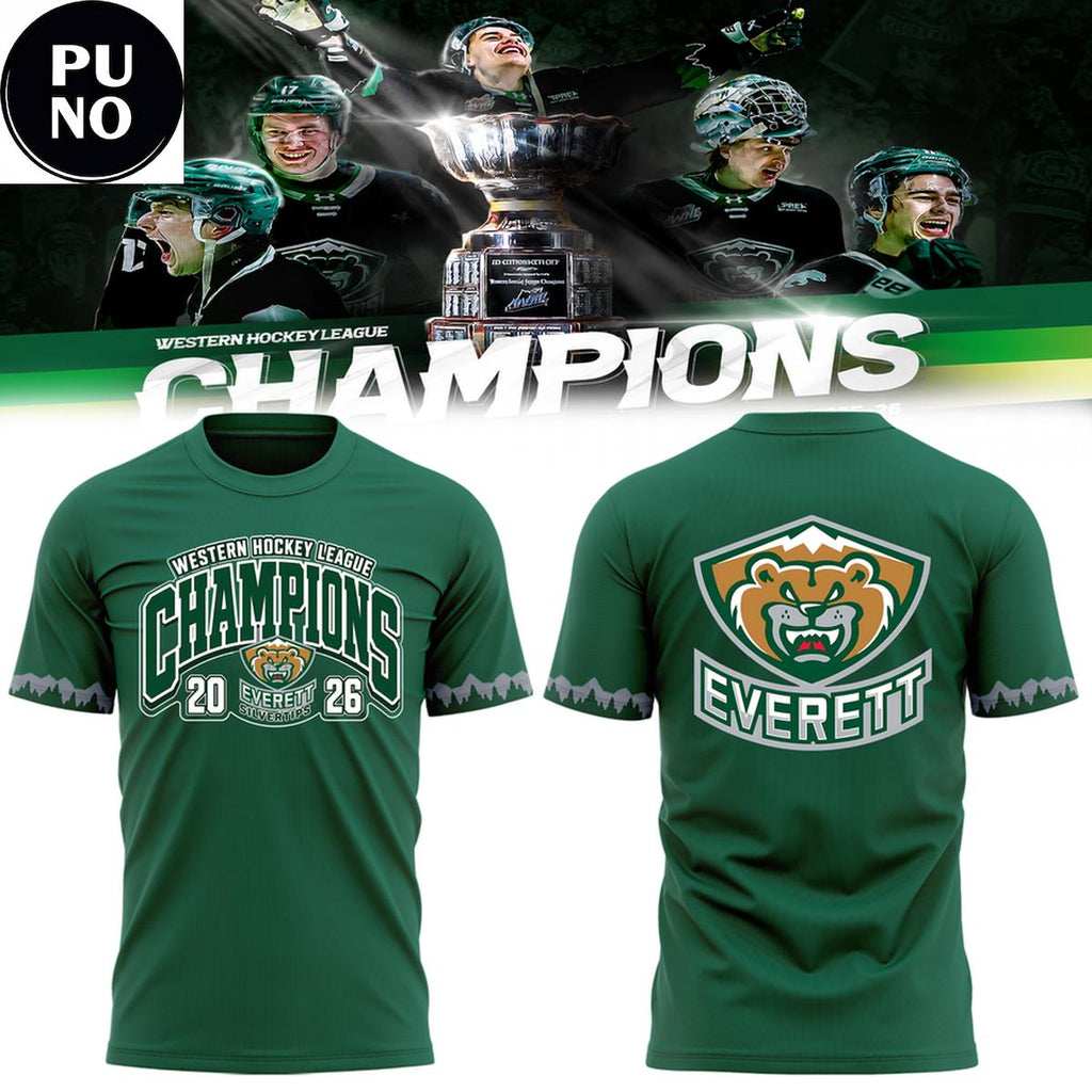 Everett Silvertips 2026 Western Hockey League Champions T-Shirt