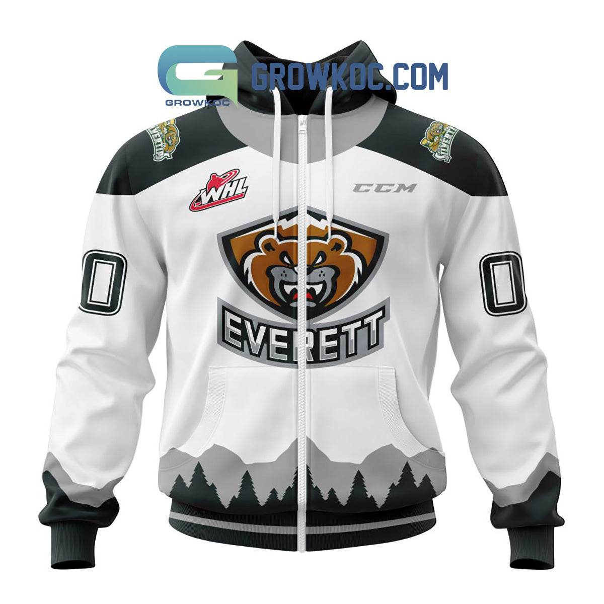 Everett Silvertips Away Jersey Personalized Hoodie Shirt