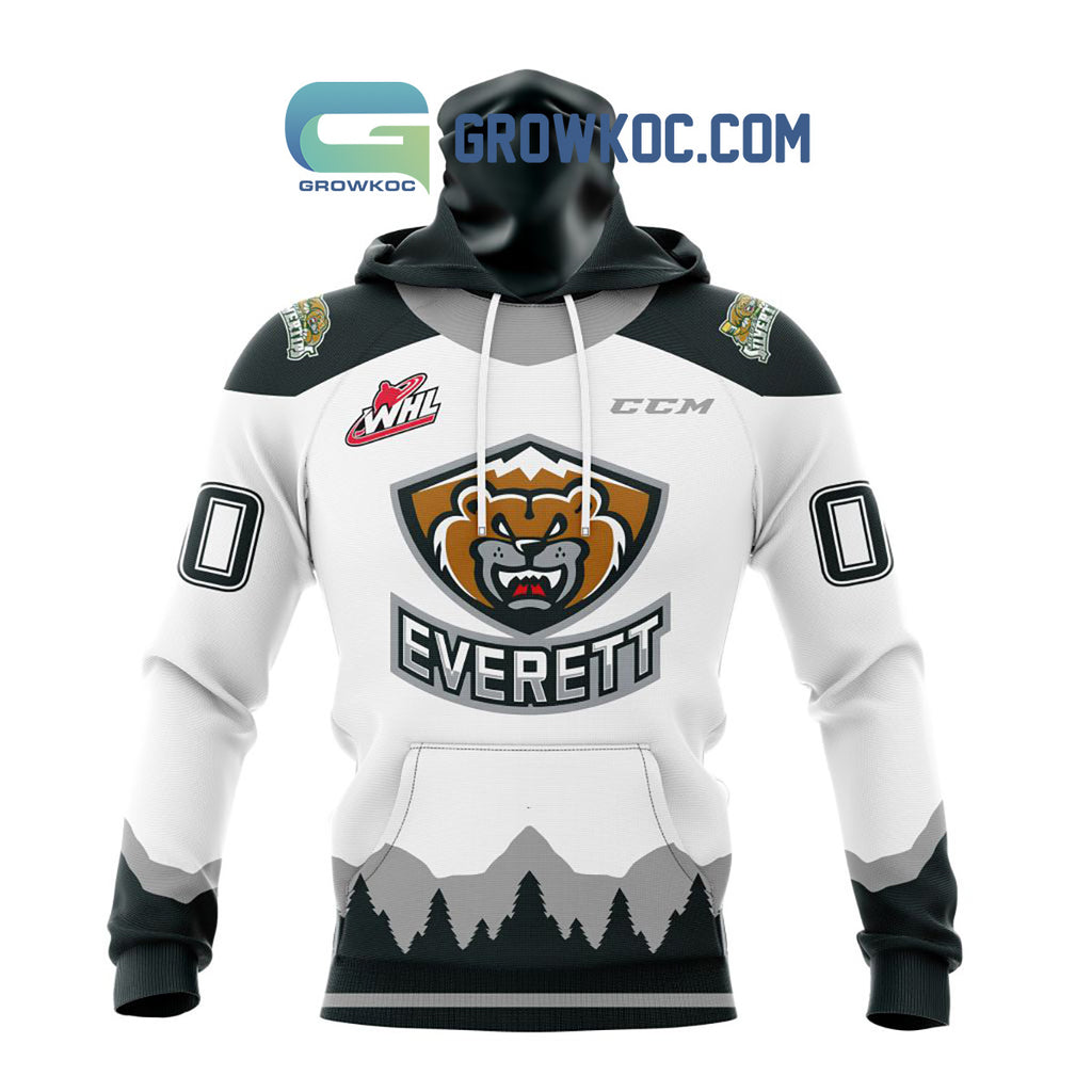 Everett Silvertips Away Jersey Personalized Hoodie Shirt
