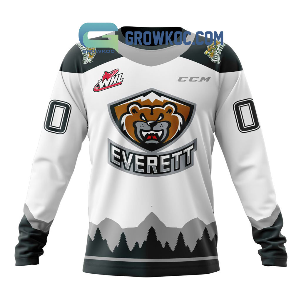 Everett Silvertips Away Jersey Personalized Hoodie Shirt