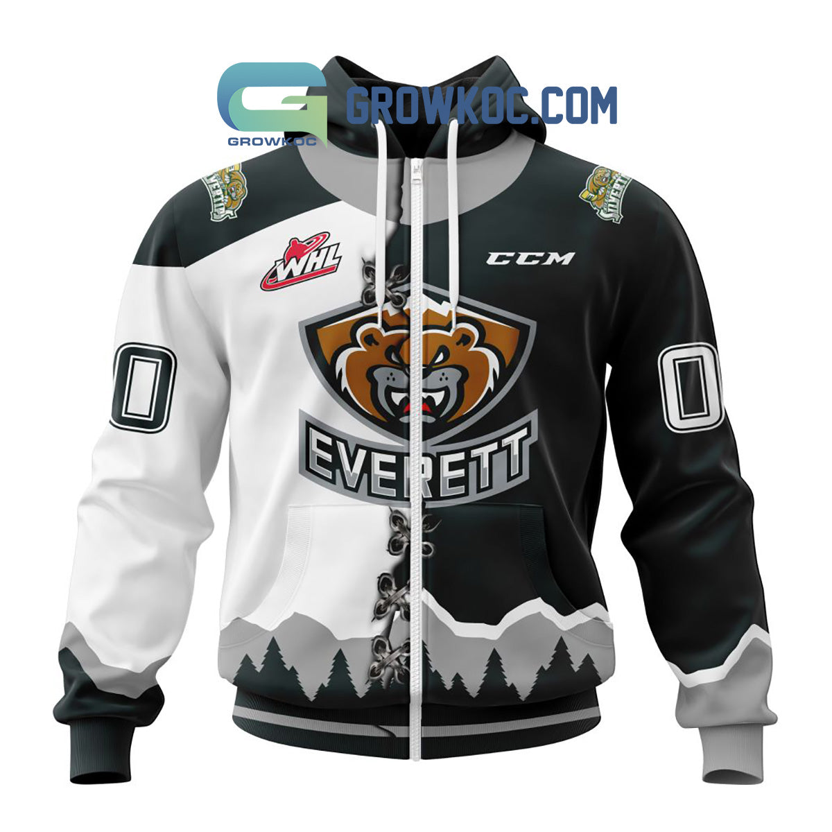 Everett Silvertips Mix Home And Away Jersey Personalized Hoodie Shirt