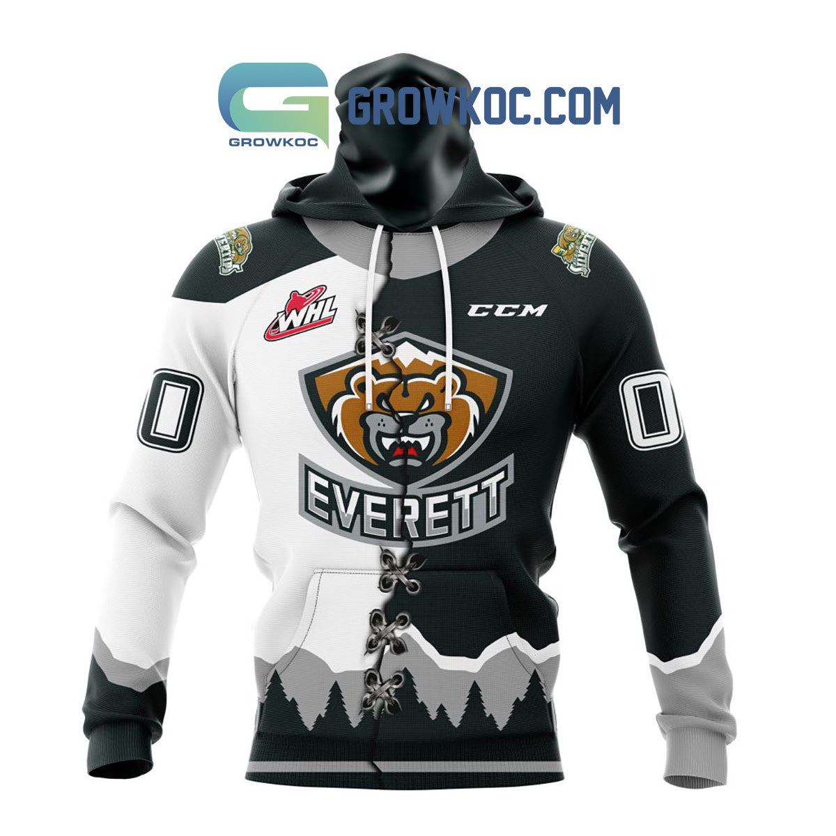 Everett Silvertips Mix Home And Away Jersey Personalized Hoodie Shirt