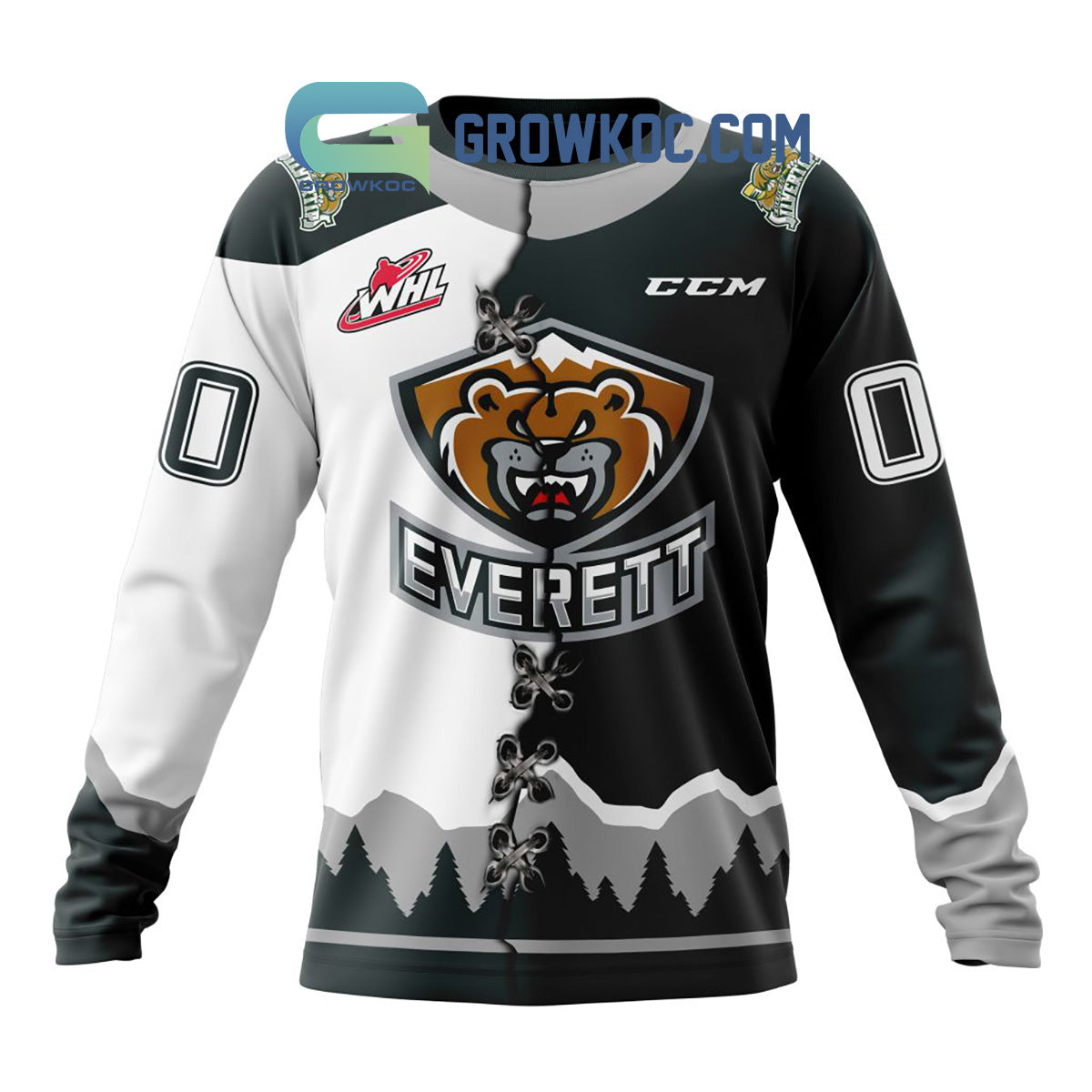 Everett Silvertips Mix Home And Away Jersey Personalized Hoodie Shirt