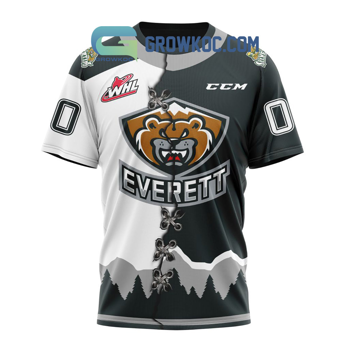 Everett Silvertips Mix Home And Away Jersey Personalized Hoodie Shirt