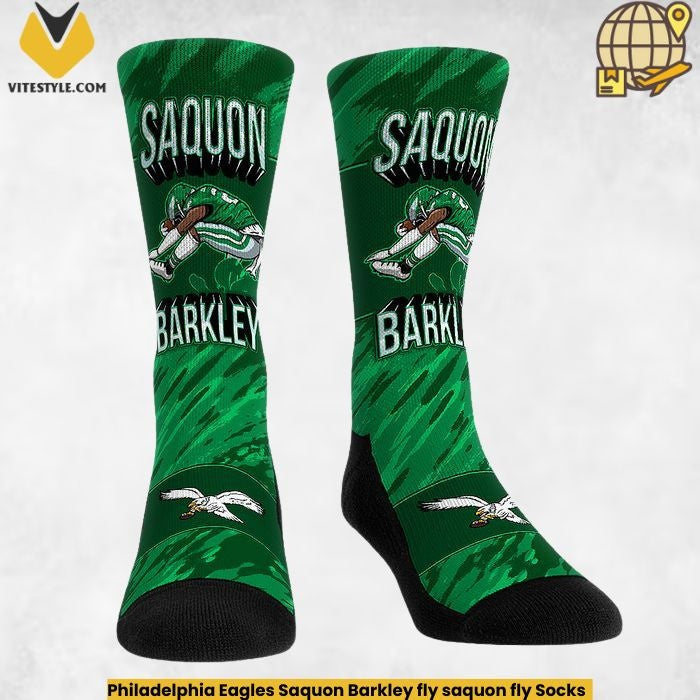 Philadelphia Eagles Saquon Barkley fly saquon fly Socks