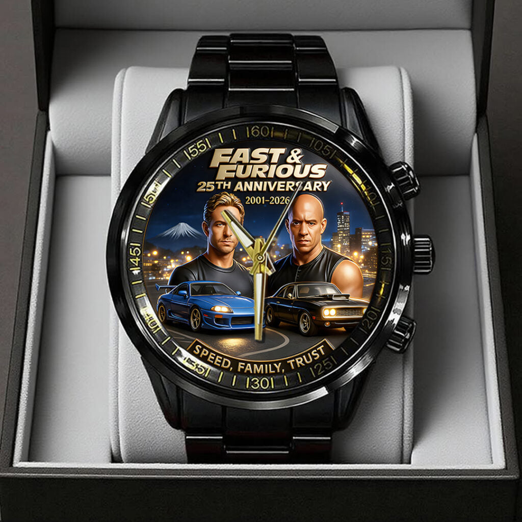 Fast & Furious 25th Anniversary 2026 Black Stainless Steel Watch - TANTN19147