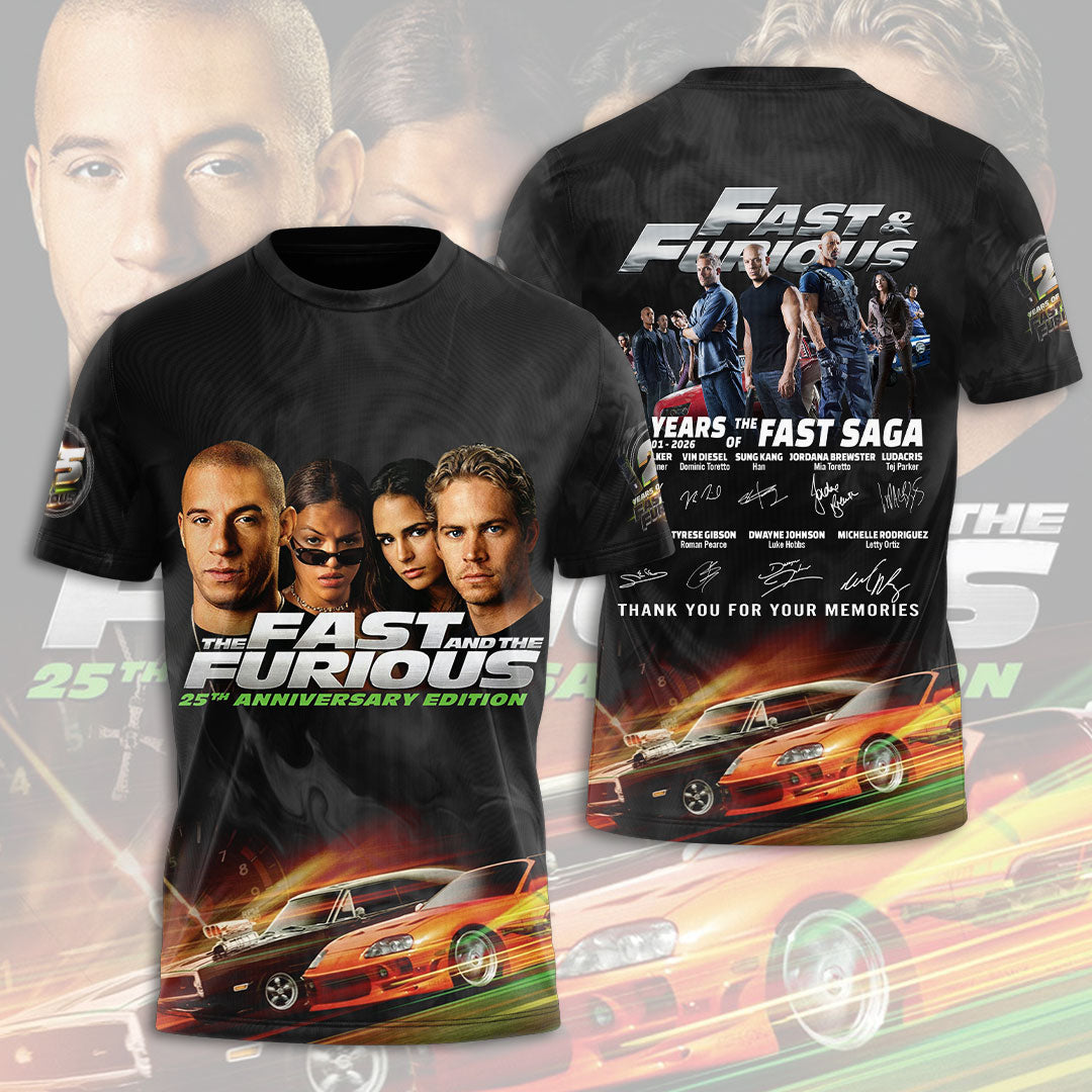 Fast & Furious 25th Anniversary 3D Apparel – TANTN24780