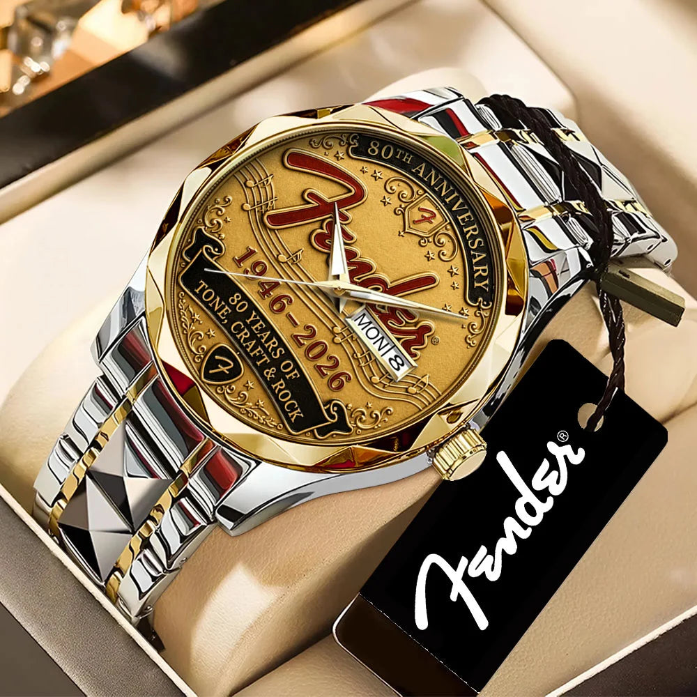 Fender 80th Anniversary Alloy Luxury Quartz Watch - TANTN24917