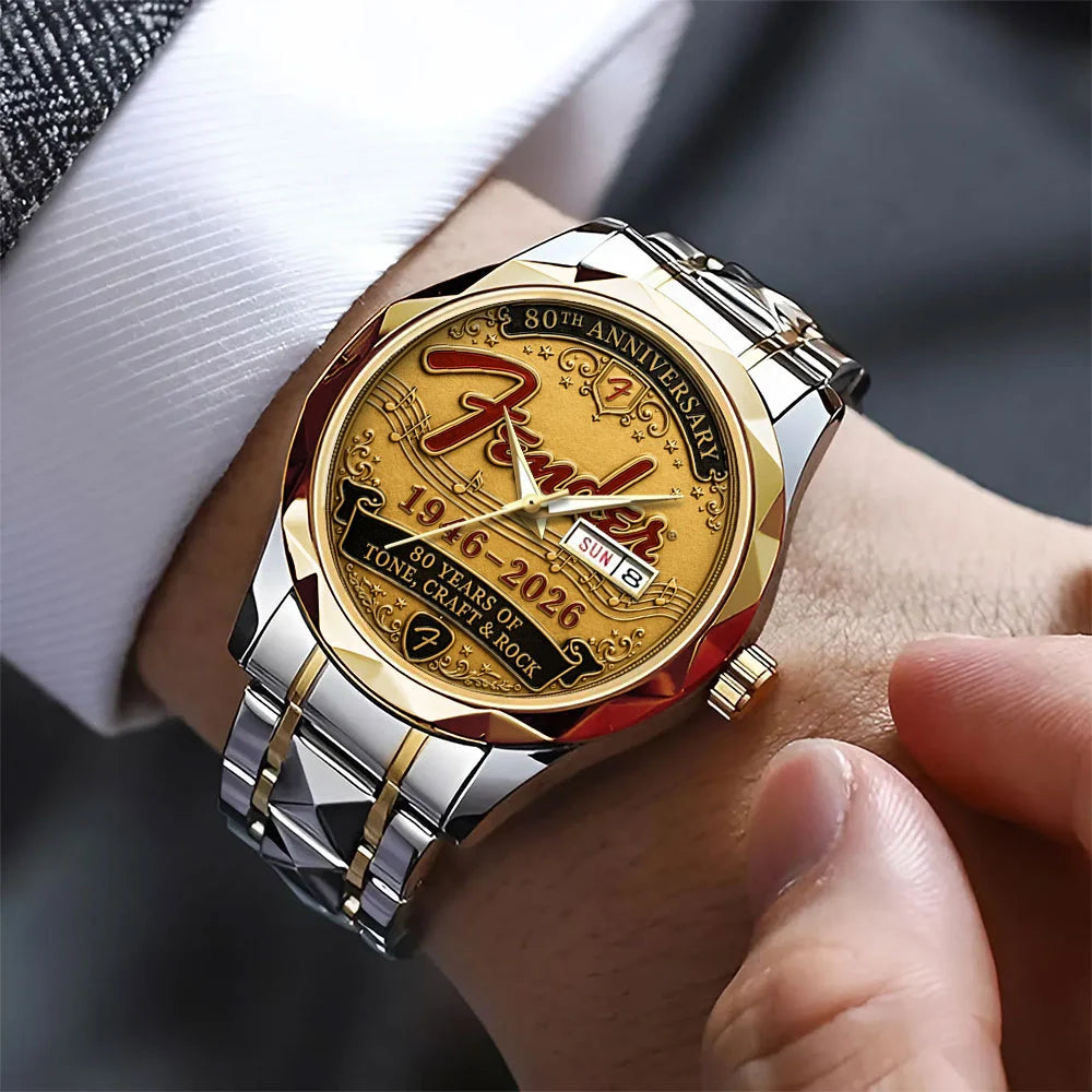 Fender 80th Anniversary Alloy Luxury Quartz Watch - TANTN24917