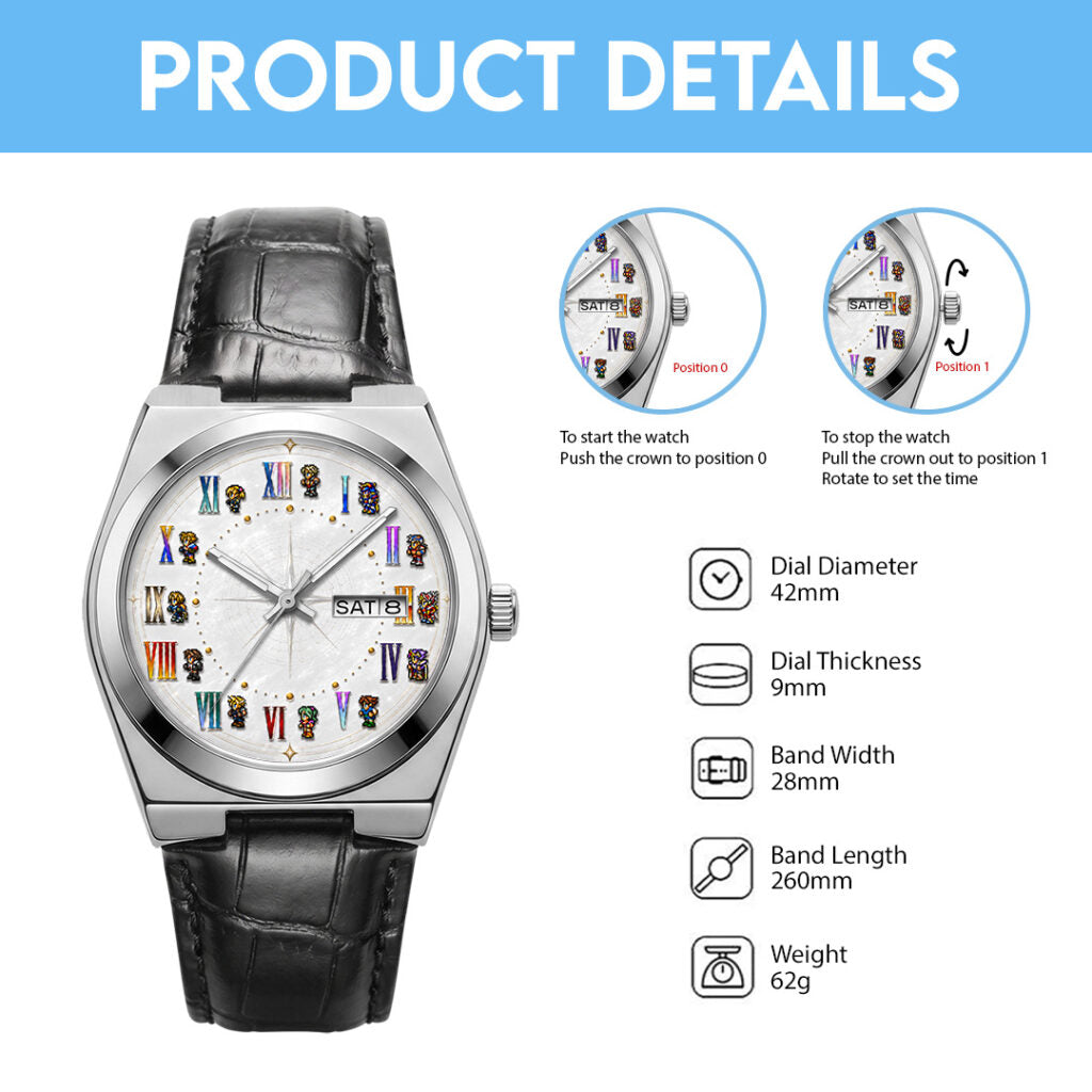 Final Fantasy Leather Alloy Watch - GNE7680