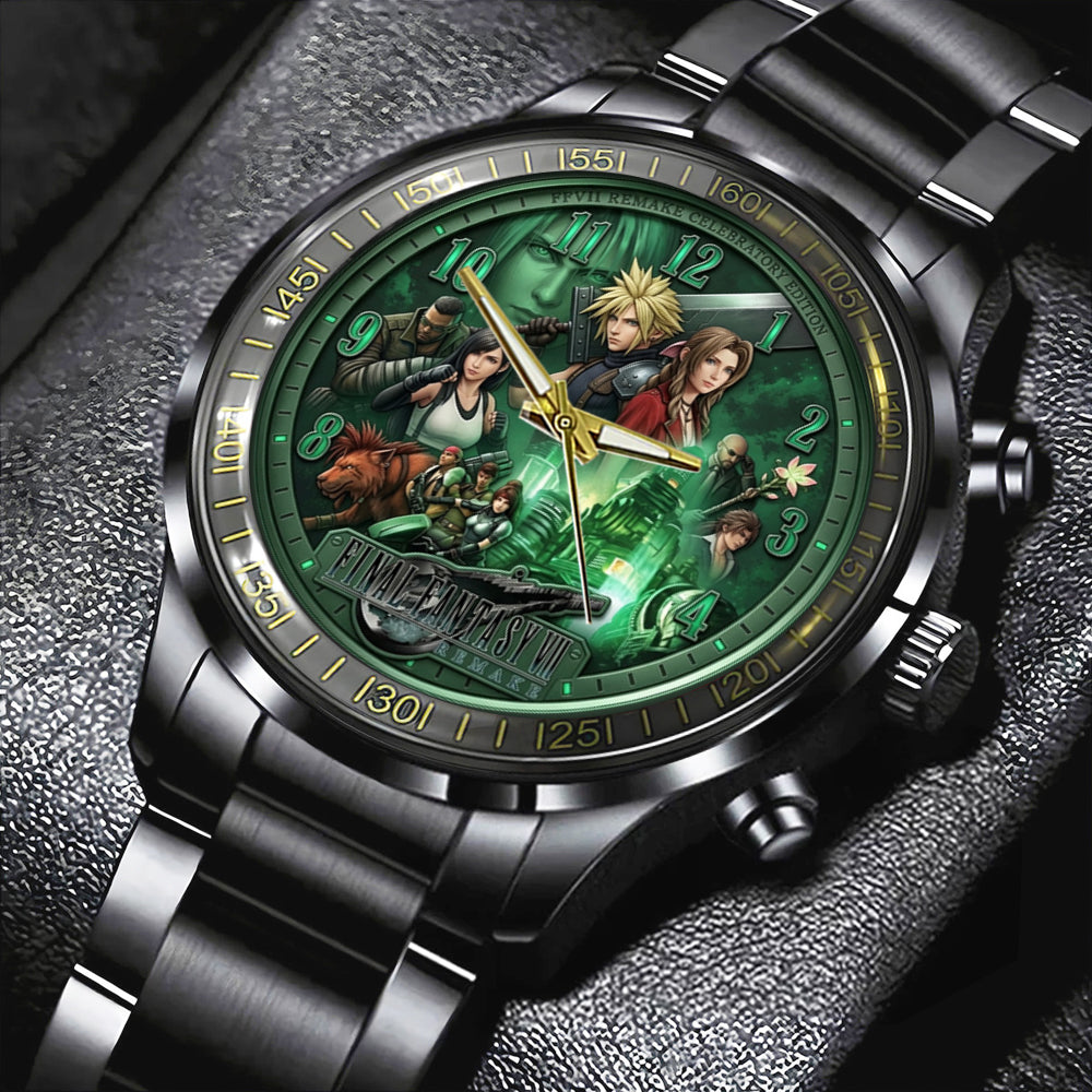 Final Fantasy VII Remake Black Stainless Steel Watch - TMTHU6859