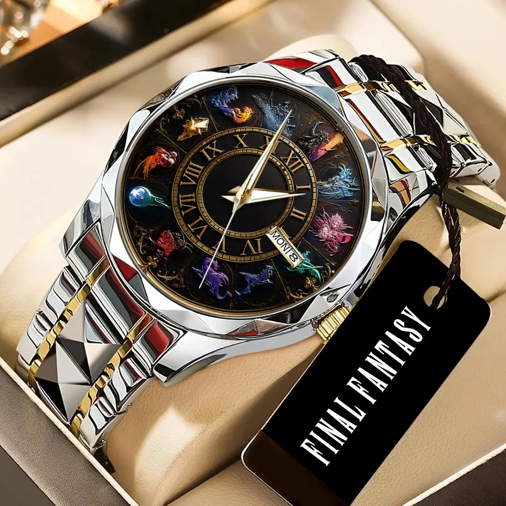Final Fantasy Alloy Luxury Quartz Watch - GNE8381