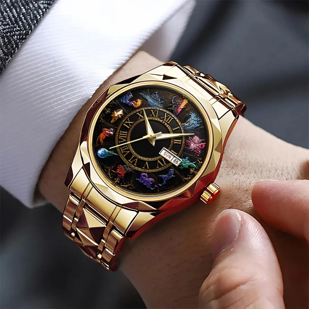 Final Fantasy Alloy Luxury Quartz Watch - GNE8381