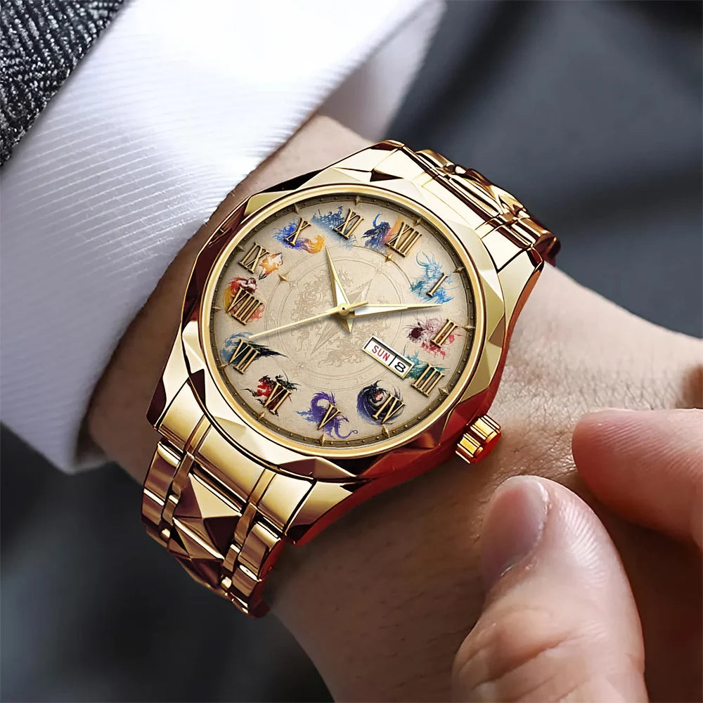 Final Fantasy Alloy Luxury Quartz Watch - GNE8383