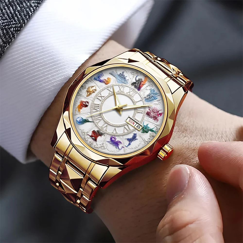 Final Fantasy Alloy Luxury Quartz Watch - GNE8385