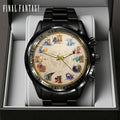 Final Fantasy Black Stainless Steel Watch - GNE8384