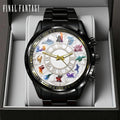 Final Fantasy Black Stainless Steel Watch - GNE8386