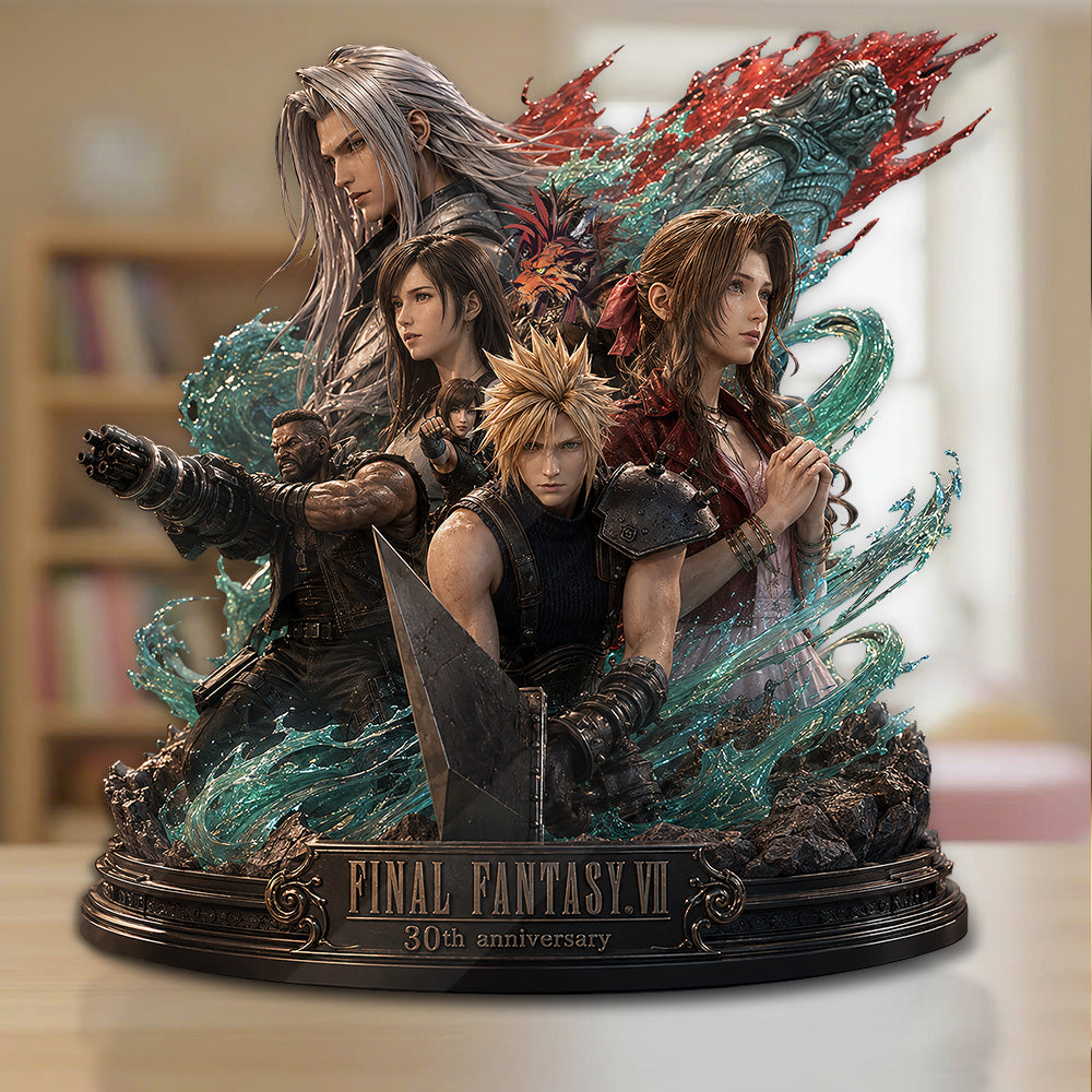 Final Fantasy VII 30th Anniversary Custom Shape Acrylic Plaque – GNE6395