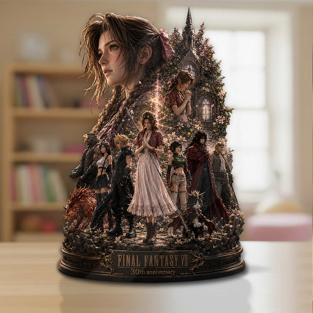 Final Fantasy VII 30th Anniversary Custom Shape Acrylic Plaque – GNE6396