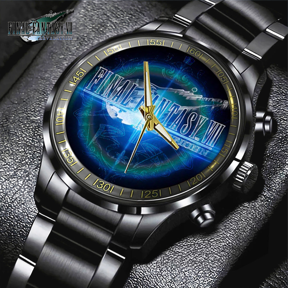 Final Fantasy VII Revelation Black Stainless Steel Watch - GNE7139